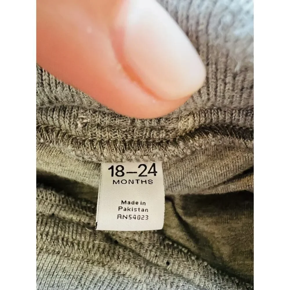 Baby Gap Boys First Original Jeans Jersey Lined Stretch 18-24m Elastic Waist EUC